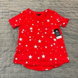Rock & Republic Size M Red White Star Shirt